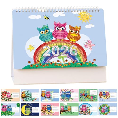 Diamond Painting Kalender 2026, Diamond Art Painting Tischkalender Diamantmalerei Tischkalender zum Aufstellen 12 Monatskalender Diamant Malerei Weihnachten Schreibtisch Kalender für Partygeschenk (B) Diamond Painting Kalender 2026, Diamond Art Painting Tischkalender Diamantmalerei Tischkalender zum Aufstellen 12 Monatskalender Diamant Malerei Weihnachten Schreibtisch Kalender für Partygeschenk (B) von Timasser