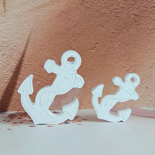 Silikonformen Gießformen Sommer, 2 Stück Anker Silikonform Maritim Gießformen Silikon Anker Gips zum Gießen Anker Kerzen Silikonformen Silikonform Sommer für Kerzen Gips Handwerk (A) von Timasser