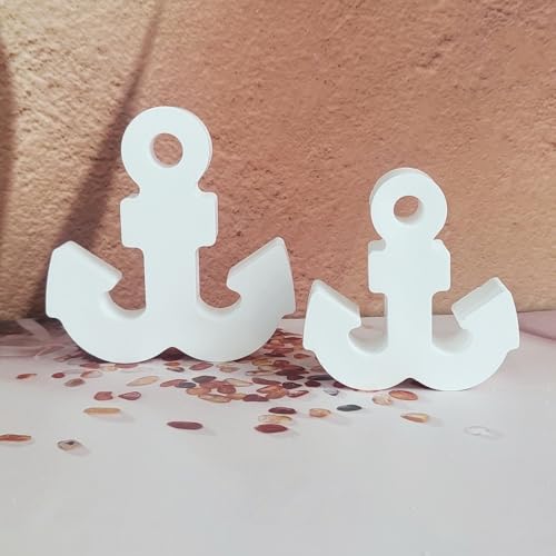 Silikonformen Gießformen Sommer, 2 Stück Anker Silikonform Maritim Gießformen Silikon Anker Gips zum Gießen Anker Kerzen Silikonformen Silikonform Sommer für Kerzen Gips Handwerk (B) von Timasser