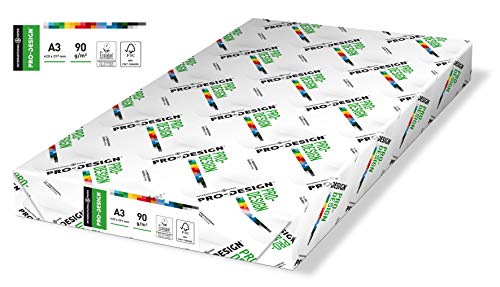 Pro Design 10260059051 Farblaserpapier, A3, 90 g, 500 Blatt, weiß von Timbuk2