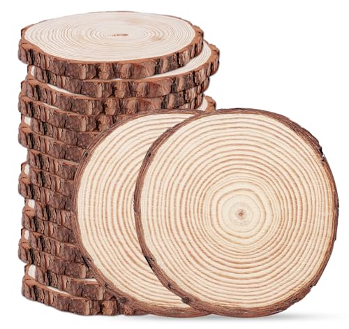 Timburst 17 Pack 13-14cm Zoll Holzscheiben, Unbehandelte Baumscheiben für Tischdekorationen, rustikale Holz-Tischdekorationen, rustikale Untersetzer, Weihnachtsdekoration, Holz-Tischdekoration Timburst 17 Pack 13-14cm Zoll Holzscheiben, Unbehandelte Baumscheiben für Tischdekorationen, rustikale Holz-Tischdekorationen, rustikale Untersetzer, Weihnachtsdekoration, Holz-Tischdekoration von Timburst