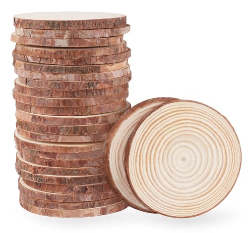 Timburst Holzscheiben 36 Stücke, 7-8cm Baumscheiben, ohne LöChern Holzplatte Rund,Holz Scheiben Zum Basteln-20 M Seile für Tischdeko, Deko Hochzeit MittelstüCke Weihnachten Dekoration Timburst Holzscheiben 36 Stücke, 7-8cm Baumscheiben, ohne LöChern Holzplatte Rund,Holz Scheiben Zum Basteln-20 M Seile für Tischdeko, Deko Hochzeit MittelstüCke Weihnachten Dekoration von Timburst