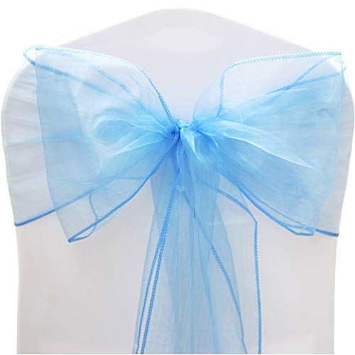 TtS Organza-Schleifen / -Bänder als Stuhldekoration für Hochzeiten, Partys oder als Geburtstags-Dekoration, 280 cm x 22 cm, 10 Stück, Organza, BabyBlue, about 22cm X 280cm TtS Organza-Schleifen / -Bänder als Stuhldekoration für Hochzeiten, Partys oder als Geburtstags-Dekoration, 280 cm x 22 cm, 10 Stück, Organza, BabyBlue, about 22cm X 280cm von Time to Sparkle