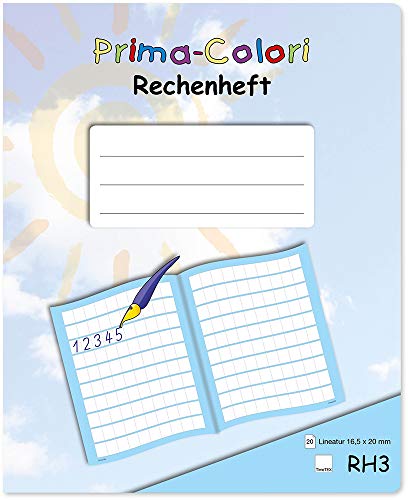 Prima-Colori Rechenheft - RH3 - Lineatur 16,5 x 20 mm - TimeTEX - FormaTex-Format A5+ - Rechnen-Lernheft - 92323 von TimeTEX