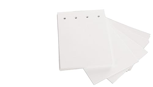 TimeTEX - Blanko Karten Gelocht ideal zum selbstgestalten und für den Einsatz im Holz-Computer. Richtige Lösung = zum Rand schlitzen | Inhalt: 100 Stück Blankokarten; Maße: ca. 105 x 148 mm von TimeTEX