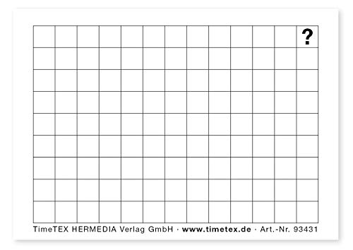 TimeTEX Blanko-Lernkärtchen A8 weiß - 100 Stück - kariert - Karteikarten - 93431 von TimeTEX