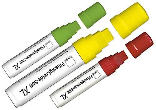 TimeTEX Flüssigkreide-Stift XL - gelb - für Tafeln und alle glatten Oberflächen - TimeTEX 62423 von TimeTEX