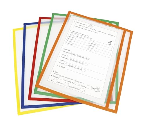 TimeTEX Lern- und Sammeltaschen A5-Plus quer, mit Farbeinfassung, Set 10-tlg. - Abwischbare Durchsichtige Hüllen TimeTEX Lern- und Sammeltaschen A5-Plus quer, mit Farbeinfassung, Set 10-tlg. - Abwischbare Durchsichtige Hüllen von TimeTEX