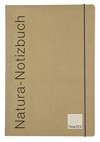 TimeTEX Natura-Notizbuch A4-Plus mit Karton-Cover - 198 Seiten - mit Verschlussgummi - 10352 von TimeTEX