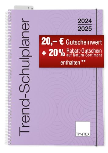 TimeTEX Trend-Schulplaner A4 Flieder - Ringbuch - Schuljahr 2024-2025 - Lehrerkalender - Unterrichtsplaner - TimeTEX 10583 von TimeTEX