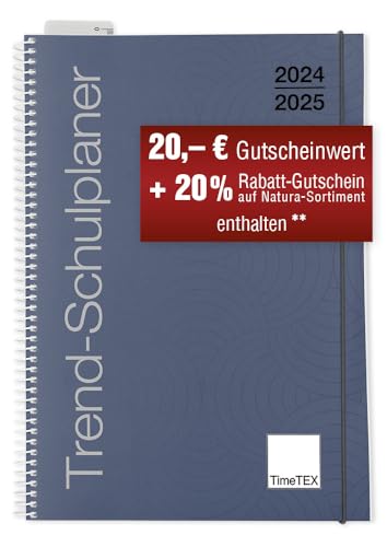 TimeTEX Trend-Schulplaner A4 Nachtblau - Ringbuch - Schuljahr 2024-2025 - Lehrerkalender - Unterrichtsplaner - Timetex 10582 von TimeTEX