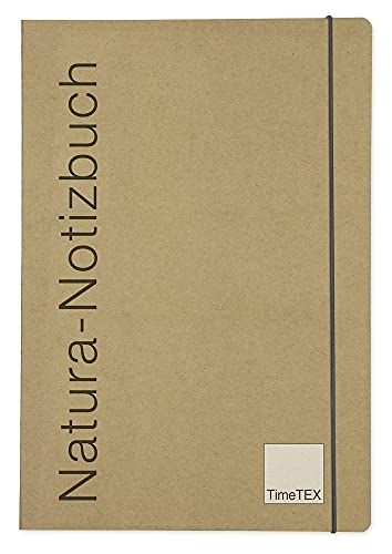 TimeTex Natura-Notizbuch A5-Plus mit Karton-Cover - 198 Seiten - mit Verschlussgummi - 10353 von TimeTEX