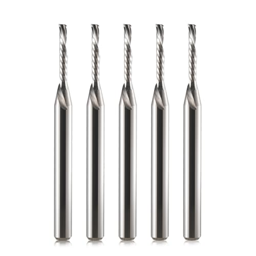 Timelee Wolframkarbid 0,35 cm Schaft, 1,5 mm Schnittdurchmesser, Spiralfräser, CNC-Fräser, 5 Stück Timelee Wolframkarbid 0,35 cm Schaft, 1,5 mm Schnittdurchmesser, Spiralfräser, CNC-Fräser, 5 Stück von Timelee