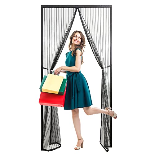 Timizi Fliegengitter Magnet Tür 85x205cm, Insektenschutz Magnetvorhang Full Frame Moskitonetz Magnetverschluss Automatisches SchließEn, für Flure/Türen/Fenster. - Schwarz Timizi Fliegengitter Magnet Tür 85x205cm, Insektenschutz Magnetvorhang Full Frame Moskitonetz Magnetverschluss Automatisches SchließEn, für Flure/Türen/Fenster. - Schwarz von Timizi