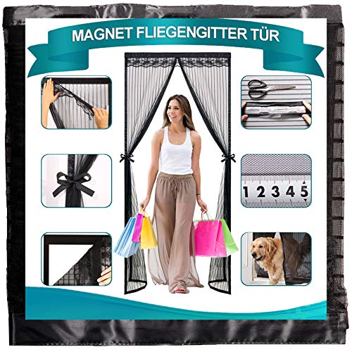 Timizi Magnet Fliegengitter Tür Balkontür 105x225cm, Insektenschutz Mückenschutz Tur Magnetische Adsorption Moskitonetz Magnetverschluss Verschiedene Größen, für Außentüren Eingangstüren. - Schwarz Timizi Magnet Fliegengitter Tür Balkontür 105x225cm, Insektenschutz Mückenschutz Tur Magnetische Adsorption Moskitonetz Magnetverschluss Verschiedene Größen, für Außentüren Eingangstüren. - Schwarz von Timizi