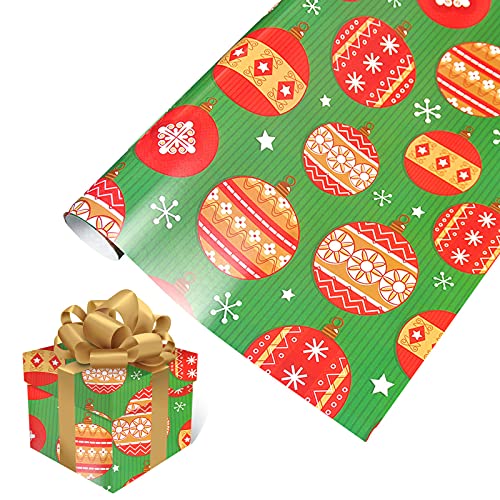 TinaDeer DIY Weihnachten Geschenkpapier 1 Rolle - Weihnachtsgeschenkpapier - Weihnachten Kraftpapier Geschenkpapier - Geschenkverpackung Papier für Weihnachten Geschenk (C, 75X51cm) von TinaDeer