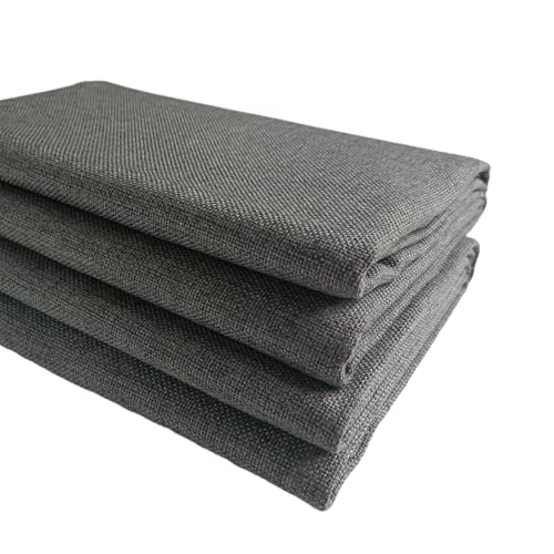 TinaKim Dicker Polsterstoff für Sofa, Stuhlbezug, Bambus-Kunsthanf, Leinen-Typ, Stoffmaterial (Grau 9, 3 Meter (150 x 300 cm)) von TinaKim