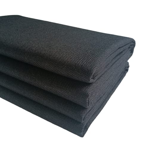 TinaKim Polsterstoff aus Leinenimitat, für Stühle, Couch, Sofa, Schwarz, 2 m (150 x 200 cm) von TinaKim