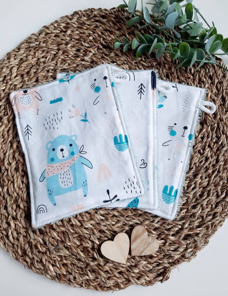 Waldtiere Waschlappen Set, Frotteewaschlappen, Kinder Waschlappen, Babywaschlappen, Wieder Verwendbar Und Nachhaltig Waldtiere Waschlappen Set, Frotteewaschlappen, Kinder Waschlappen, Babywaschlappen, Wieder Verwendbar Und Nachhaltig von TinasCharmelli