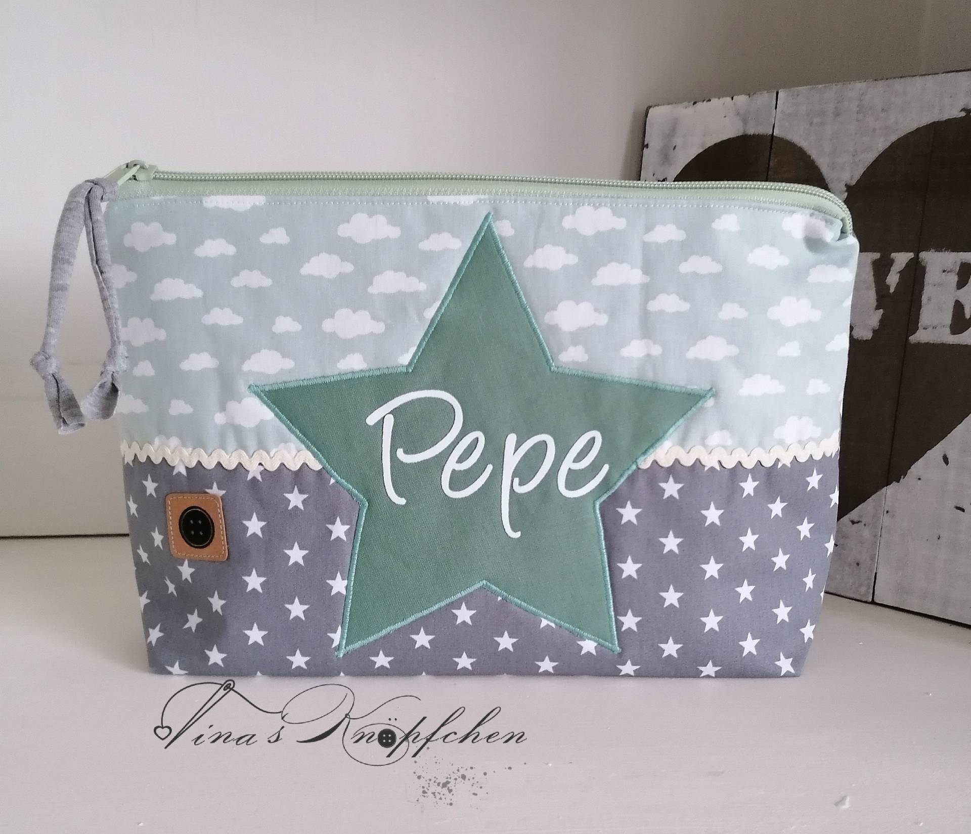 Kulturtasche /Windeltasche Mit Name /Geschenk Zur Geburt/Personalisiertes Geschenk/Taufgeschenk Kulturtasche /Windeltasche Mit Name /Geschenk Zur Geburt/Personalisiertes Geschenk/Taufgeschenk von TinasKnoepfchen