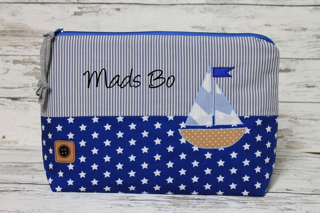 Windeltasche/Kulturtasche Inklusive Name/Taufgeschenk Personalisiert/Maritim/Geschenk Zur Geburt Windeltasche/Kulturtasche Inklusive Name/Taufgeschenk Personalisiert/Maritim/Geschenk Zur Geburt von TinasKnoepfchen