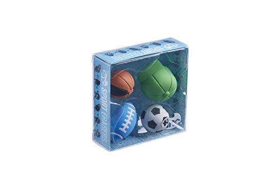 Tinc 4er-Set Sport-Radiergummis für Kinder, einfache Fehlerkorrektur, Verwendung in der Schule und bei Hausaufgaben, bunte Geschenkverpackung, Bleistiftradierer, 4 Stück Tinc 4er-Set Sport-Radiergummis für Kinder, einfache Fehlerkorrektur, Verwendung in der Schule und bei Hausaufgaben, bunte Geschenkverpackung, Bleistiftradierer, 4 Stück von Tinc