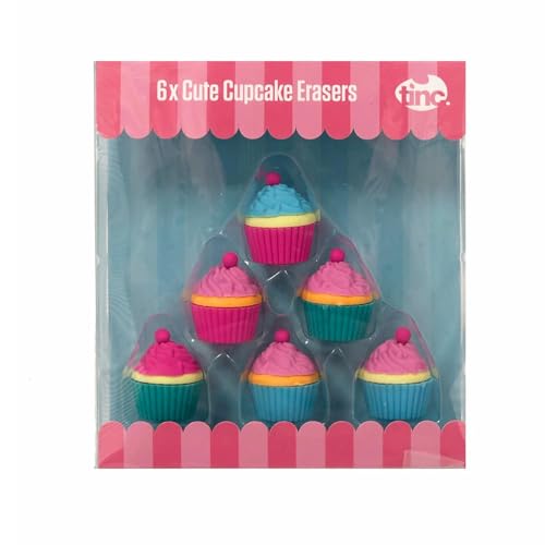 Tinc Cupcake-Radiergummi-Set für Kinder, enthält 6 Radiergummis, korrigiert Fehler leicht, ideal für den Einsatz in der Schule und für Hausaufgaben, für Jungen und Mädchen, Schreibwaren Tinc Cupcake-Radiergummi-Set für Kinder, enthält 6 Radiergummis, korrigiert Fehler leicht, ideal für den Einsatz in der Schule und für Hausaufgaben, für Jungen und Mädchen, Schreibwaren von Tinc
