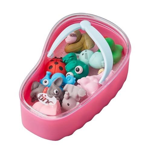 Tinc Flip Flop Radiergummi mit Tub, 10er Pack Radiergummis, Präzises Radieren, Kompakte Größe, Mehrfarbig, Wesentliches Büroaccessoire, Schulbedarf, Originelles Geschenk von Tinc