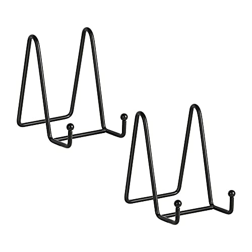 Staffelei Teller Ständer Aufsteller Halter - 2 Stück Eisen Metall Tellerständer Tellerhalter - Dekoteller Halterung - Bilderrahmen Ständer - Bildaufsteller - Staffelei für Bücher - Schwarz - 11,4 cm Staffelei Teller Ständer Aufsteller Halter - 2 Stück Eisen Metall Tellerständer Tellerhalter - Dekoteller Halterung - Bilderrahmen Ständer - Bildaufsteller - Staffelei für Bücher - Schwarz - 11,4 cm von Tincogo