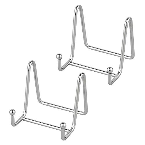 Staffelei Teller Ständer Aufsteller Halter - 2 Stück Eisen Metall Tellerständer Tellerhalter - Dekoteller Halterung - Bilderrahmen Ständer - Bildaufsteller - Staffelei für Bücher - Silber - 7,6 cm Staffelei Teller Ständer Aufsteller Halter - 2 Stück Eisen Metall Tellerständer Tellerhalter - Dekoteller Halterung - Bilderrahmen Ständer - Bildaufsteller - Staffelei für Bücher - Silber - 7,6 cm von Tincogo