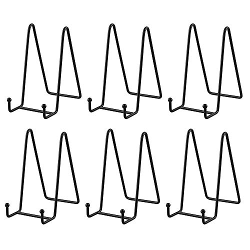 Staffelei Teller Ständer Aufsteller Halter - 6 Stück Eisen Metall Tellerständer Tellerhalter - Dekoteller Halterung - Bilderrahmen Ständer - Bildaufsteller - Staffelei für Bücher - Schwarz - 15,2 cm Staffelei Teller Ständer Aufsteller Halter - 6 Stück Eisen Metall Tellerständer Tellerhalter - Dekoteller Halterung - Bilderrahmen Ständer - Bildaufsteller - Staffelei für Bücher - Schwarz - 15,2 cm von Tincogo