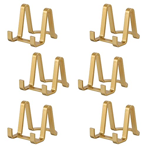Staffelei Teller Ständer Aufsteller Halter - 6 Stück Kunststoff Tellerständer - Deko Tellerhalter - Bilderrahmen Ständer - Staffelei Plastik fuer Dekoteller | Foto | Bücher | Bild - 7,6 cm - Gold Staffelei Teller Ständer Aufsteller Halter - 6 Stück Kunststoff Tellerständer - Deko Tellerhalter - Bilderrahmen Ständer - Staffelei Plastik fuer Dekoteller | Foto | Bücher | Bild - 7,6 cm - Gold von Tincogo