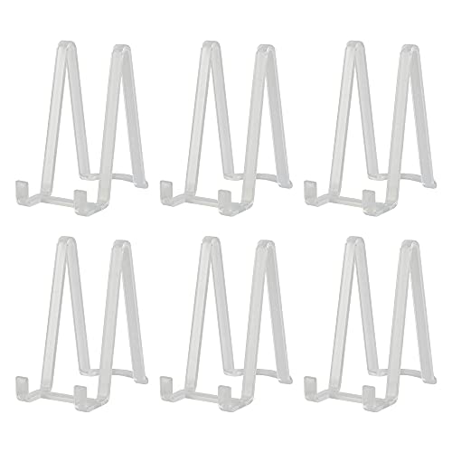 Tincogo 6 Stück Tellerständer Tellerhalter aus Kunststoff - Plastik Staffelei Ständer für Teller, Bilderrahmen, Foto, Bücher, Kunst - Höhe 6 Zoll (15 cm) - Transparent Tincogo 6 Stück Tellerständer Tellerhalter aus Kunststoff - Plastik Staffelei Ständer für Teller, Bilderrahmen, Foto, Bücher, Kunst - Höhe 6 Zoll (15 cm) - Transparent von Tincogo