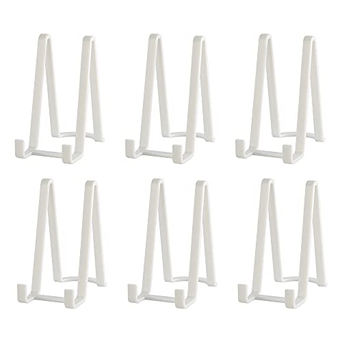 Tincogo 6 Stück Tellerständer Tellerhalter aus Kunststoff - Plastik Staffelei Ständer für Teller, Bilderrahmen, Foto, Bücher, Kunst - Höhe 6 Zoll (15 cm) - Weiß Tincogo 6 Stück Tellerständer Tellerhalter aus Kunststoff - Plastik Staffelei Ständer für Teller, Bilderrahmen, Foto, Bücher, Kunst - Höhe 6 Zoll (15 cm) - Weiß von Tincogo