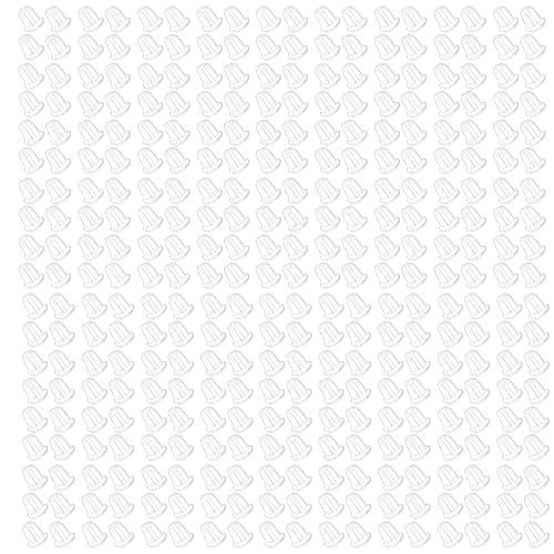 Ohrring Verschluss, 200 Stück Transparent Universal Ohrring Stopper Silikon Ohrstecker verschlüsse Gummi Ohrstopper für Damen (5 * 5 mm) von TingDongWei