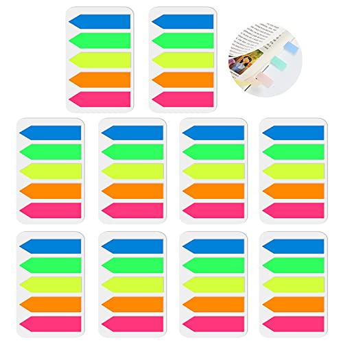 TingDongWei 1000 Stück Haftnotizen Haftstreifen, Pfeilflaggen Tabs selbstklebend Sticky Notes schreibbare Klebezettel Haftmarker Index Tabs Haftnotizen zum Seiten Markieren und Hervorheben (5 Farben) von TingDongWei