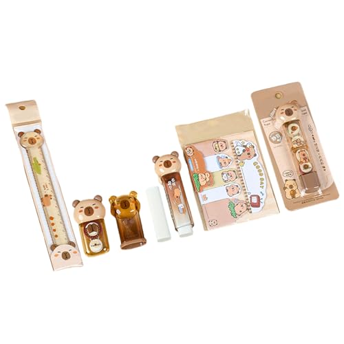 1 Set Tier-Schreibwaren-Set, Anspitzer, Lineal, Radiergummi, Korrekturband, Haftnotizen, Lernbox, Schulbedarf 1 Set Tier-Schreibwaren-Set, Anspitzer, Lineal, Radiergummi, Korrekturband, Haftnotizen, Lernbox, Schulbedarf von TingHaoO