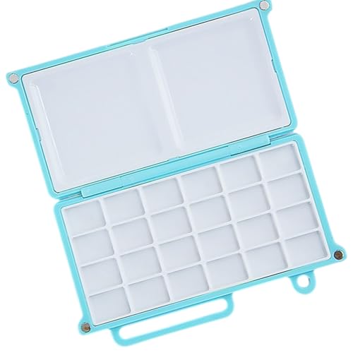 24 Farben Aquarelltablett Palette Aquarell Farbkasten mit Palette Aquarelltablett Dosen für Ölmalerei von TingHaoO