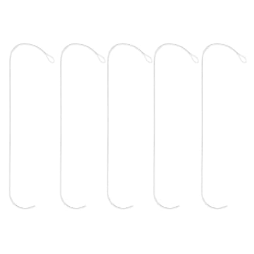 Perlen-Spinnernadel mit Einfädler, gebogene Perlennadel, großes Öhr, Metall-Perlennadel für Armbänder, Schmuckherstellung, 5 Stück Perlen-Spinnernadel mit Einfädler, gebogene Perlennadel, großes Öhr, Metall-Perlennadel für Armbänder, Schmuckherstellung, 5 Stück von TingHaoO