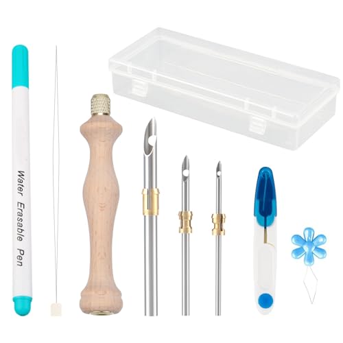 Stanznadel-Set mit großem Öhr, Perlennadel, Sticknadel, Stift, Einfädler, Schere für Handarbeiten, Schmuckherstellung Stanznadel-Set mit großem Öhr, Perlennadel, Sticknadel, Stift, Einfädler, Schere für Handarbeiten, Schmuckherstellung von TingHaoO
