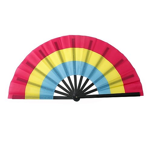 Stilvoller Regenbogen-Fächer, bunte Handfächer, faltbarer Regenbogen-Fächer, ideal für Paraden, Geburtstage und Heimdekoration, bunte LGBTs, Gay-Party, kühlende Musik, Festival, Damen, Herren Stilvoller Regenbogen-Fächer, bunte Handfächer, faltbarer Regenbogen-Fächer, ideal für Paraden, Geburtstage und Heimdekoration, bunte LGBTs, Gay-Party, kühlende Musik, Festival, Damen, Herren von TingHaoO