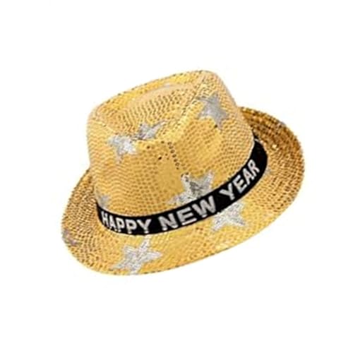 TingHaoO Elegante LED-Lichter und Pailletten-Hüte, stilvolle Neujahrsparty-Hüte, Accessoire mit blinkenden Pailletten in mehreren Farben TingHaoO Elegante LED-Lichter und Pailletten-Hüte, stilvolle Neujahrsparty-Hüte, Accessoire mit blinkenden Pailletten in mehreren Farben von TingHaoO
