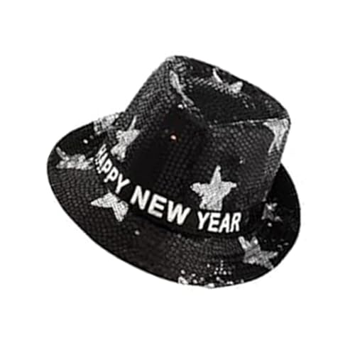 TingHaoO Elegante LED-Lichter und Pailletten-Hüte, stilvolle Neujahrsparty-Hüte, Accessoire mit blinkenden Pailletten in mehreren Farben TingHaoO Elegante LED-Lichter und Pailletten-Hüte, stilvolle Neujahrsparty-Hüte, Accessoire mit blinkenden Pailletten in mehreren Farben von TingHaoO