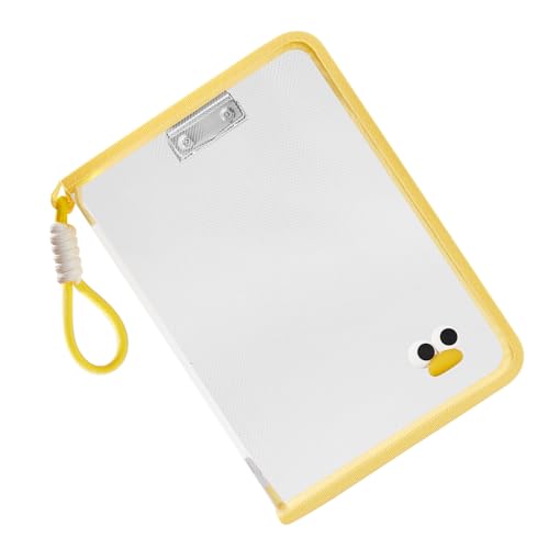 Transparenter PVC-Ordner, wasserabweisend, große Kapazität, Dokumentenmappe mit Griff für Büro, Schule, Reisen, PVC-Datei-Organizer mit Griff von TingHaoO