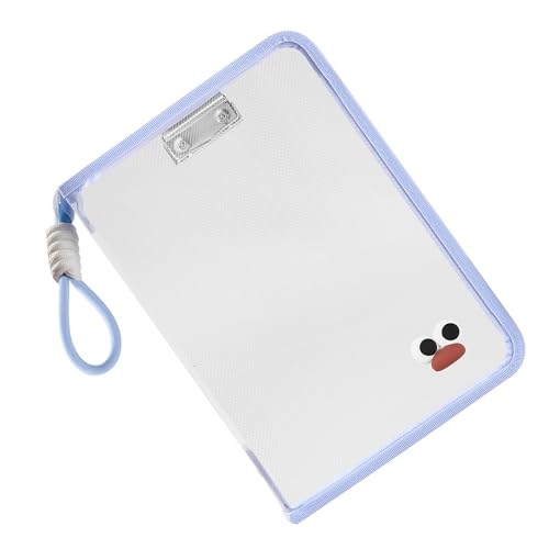 Transparenter PVC-Ordner, wasserabweisend, große Kapazität, Dokumentenmappe mit Griff für Büro, Schule, Reisen, PVC-Datei-Organizer mit Griff von TingHaoO