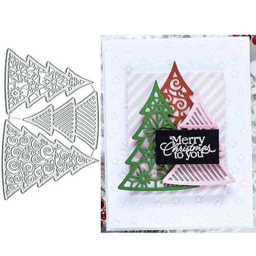 3 x Weihnachtsbaum-Stanzformen, 3 x Weihnachtsbaum-Rahmen, Metall-Stanzschablonen für Bastelarbeiten, Scrapbooking, Karten, Fotoalbum, dekorative Prägepapier-Stanzformen für Scrapbooking, 3 x Weihnachtsbaum-Stanzformen, 3 x Weihnachtsbaum-Rahmen, Metall-Stanzschablonen für Bastelarbeiten, Scrapbooking, Karten, Fotoalbum, dekorative Prägepapier-Stanzformen für Scrapbooking, von TingZVen
