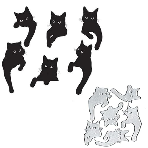 TingZVen 6 Stück/Set Metall-Stanzformen, Katzen-Design für DIY-Scrapbooking, Grußkarten, Einladungen & mehr TingZVen 6 Stück/Set Metall-Stanzformen, Katzen-Design für DIY-Scrapbooking, Grußkarten, Einladungen & mehr von TingZVen