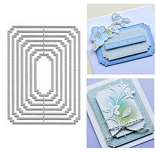 7 Stück rechteckiger Rahmen Metall stanzformen Stanzteile Metall, Papierkarten-Stanzformen, Schnittschablonen für DIY-Prägung, Kartengestaltung, Buchanhänger, dekorative Papierformen, Scrapbooking 7 Stück rechteckiger Rahmen Metall stanzformen Stanzteile Metall, Papierkarten-Stanzformen, Schnittschablonen für DIY-Prägung, Kartengestaltung, Buchanhänger, dekorative Papierformen, Scrapbooking von TingZVen
