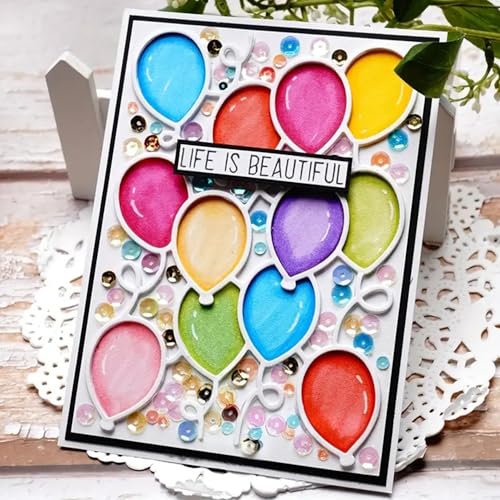 Ballon Rahmen Metall stanzformen Stanzteile Metall, Papierkarten-Stanzformen, Schnittschablonen für DIY-Prägung, Kartengestaltung, Buchanhänger, dekorative Papierformen, Scrapbooking Ballon Rahmen Metall stanzformen Stanzteile Metall, Papierkarten-Stanzformen, Schnittschablonen für DIY-Prägung, Kartengestaltung, Buchanhänger, dekorative Papierformen, Scrapbooking von TingZVen