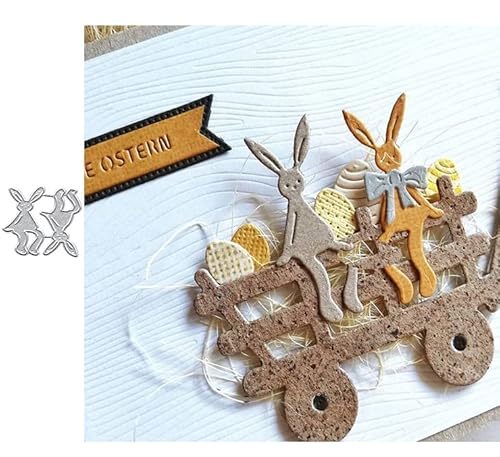 TingZVen Metall-Stanzformen mit Hasenmotiv, sitzender Hase, für Bastelarbeiten, Scrapbooking, Karten und dekorative Prägepapier-Stanzformen von TingZVen
